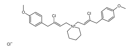 1,1-bis[(Z)-3-chloro-4-(4-methoxyphenyl)but-2-enyl]piperidin-1-ium,chloride结构式