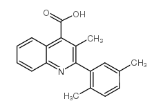 2-(2,5-DIMETHYLPHENYL)-3-METHYLQUINOLINE-4-CARBOXYLICACID structure