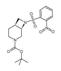 (1R,6S)-8-(2-nitrobenzenesulfonyl)-3,8-diaza-bicyclo[4.2.0]octane-3-carboxylic acid tert-butyl ester Structure