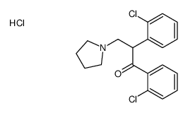 1,2-bis(2-chlorophenyl)-3-pyrrolidin-1-ylpropan-1-one,hydrochloride Structure