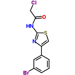 N-[4-(3-Bromo-phenyl)-thiazol-2-yl]-2-chloro-acetamide结构式