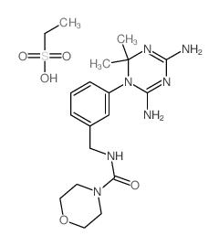 N-[[3-(4,6-diamino-2,2-dimethyl-1,3,5-triazin-1-yl)phenyl]methyl]morpholine-4-carboxamide; ethanesulfonic acid picture