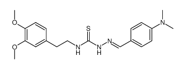 4-dimethylamino-benzaldehyde 4-(3,4-dimethoxy-phenethyl)-thiosemicarbazone Structure