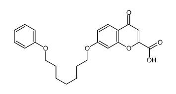 4-oxo-7-(7-phenoxyheptoxy)chromene-2-carboxylic acid结构式