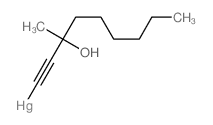 (3-hydroxy-3-methylnon-1-ynyl)mercury结构式