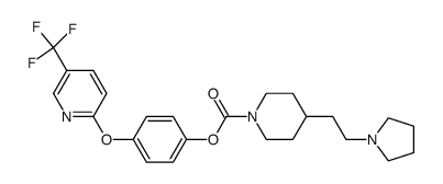 4-(2-Pyrrolidin-1-yl-ethyl)-piperidine-1-carboxylic acid 4-(5-trifluoromethyl-pyridin-2-yloxy)-phenyl ester结构式