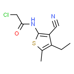 2-Chloro-N-(3-cyano-4-ethyl-5-methylthien-2-yl)-acetamide结构式