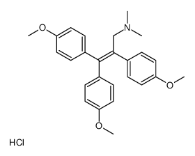 2,3,3-tris(4-methoxyphenyl)-N,N-dimethylprop-2-en-1-amine,hydrochloride Structure