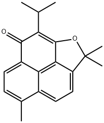 9-Isopropyl-2,2,5-trimethylphenaleno[1,9-bc]furan-8(2H)-one结构式