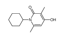 2(1H)-Pyridinone, 1-cyclohexyl-4-hydroxy-3,6-dimethyl- (9CI) Structure