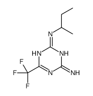 6-(Trifluoromethyl)-N-(1-methylpropyl)-1,3,5-triazine-2,4-diamine结构式