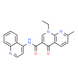 1,8-Naphthyridine-3-carboxamide,1-ethyl-1,4-dihydro-7-methyl-4-oxo-N-4-quinolinyl-(9CI) Structure