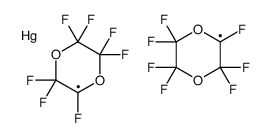 bis(2,3,3,5,5,6,6-heptafluoro-1,4-dioxan-2-yl)mercury Structure