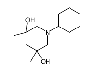 1-cyclohexyl-3,5-dimethylpiperidine-3,5-diol Structure