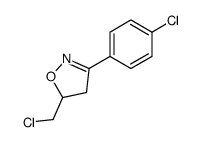 5-(chloromethyl)-3-(4-chlorophenyl)-4,5-dihydro-1,2-oxazole结构式