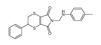 6-(4-methyl-anilinomethyl)-2-phenyl-2,3-dihydro-[1,4]dithiino[2,3-c]pyrrole-5,7-dione结构式