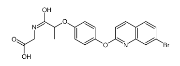 2-[2-[4-(7-bromoquinolin-2-yl)oxyphenoxy]propanoylamino]acetic acid Structure