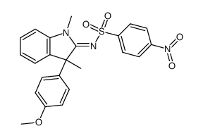 N-[3-(4-methoxy-phenyl)-1,3-dimethyl-1,3-dihydro-indol-2-ylidene]-4-nitro-benzenesulfonamide Structure