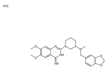 2-[3-[1,3-benzodioxol-5-ylmethyl(methyl)amino]piperidin-1-yl]-6,7-dimethoxyquinazolin-4-amine,hydrochloride Structure