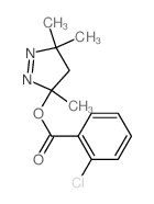 Benzoicacid, 2-chloro-, 4,5-dihydro-3,5,5-trimethyl-3H-pyrazol-3-yl ester structure