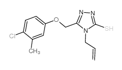 4-烯丙基-5-[(4-氯-3-甲基苯氧基)甲基]-4H-1,2,4-噻唑-3-硫醇结构式