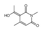 3-(1-hydroxyethylidene)-1,4-dimethylpyridine-2,6-dione结构式