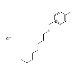 3,4-dimethyl-1-(octylsulfanylmethyl)pyridin-1-ium,chloride Structure