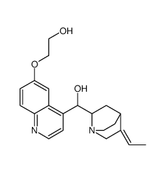 α-(5-Ethylidene-2-quinuclidinyl)-6-(2-hydroxyethoxy)-4-quinolinemethanol结构式