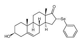 3β-hydroxy-16α-(phenylseleno)androst-5-en-17-one结构式