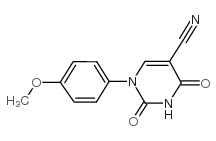 1-(4-METHOXYPHENYL)-2,4-DIOXO-1,2,3,4-TETRAHYDROPYRIMIDINE-5-CARBONITRILE structure