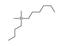 butyl-hexyl-dimethylsilane Structure