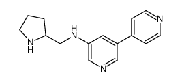 5-pyridin-4-yl-N-(pyrrolidin-2-ylmethyl)pyridin-3-amine结构式