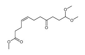 Methyl 8-oxo-11,11-dimethoxy-4Z-undecenoate结构式