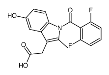 2-[1-(2,6-difluorobenzoyl)-5-hydroxy-2-methylindol-3-yl]acetic acid结构式