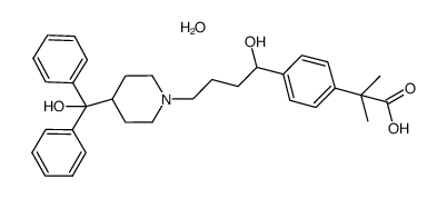 4-[4-[4-(hydroxydiphenylmethyl)-1-piperidinyl]-1-hydroxybutyl]-alpha,alpha-dimethylbenzeneacetic acid结构式