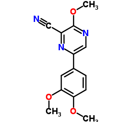 6-(3,4-Dimethoxyphenyl)-3-methoxy-2-pyrazinecarbonitrile Structure