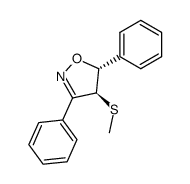 (4S,5R)-4-(methylthio)-3,5-diphenyl-4,5-dihydroisoxazole结构式