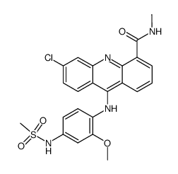 6-Chloro-9-(4-methanesulfonylamino-2-methoxy-phenylamino)-acridine-4-carboxylic acid methylamide结构式