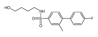 4-(4-fluorophenyl)-N-(4-hydroxybutyl)-3-methylbenzenesulfonamide结构式