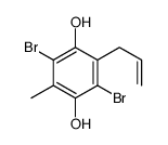 2,5-dibromo-3-methyl-6-prop-2-enylbenzene-1,4-diol结构式