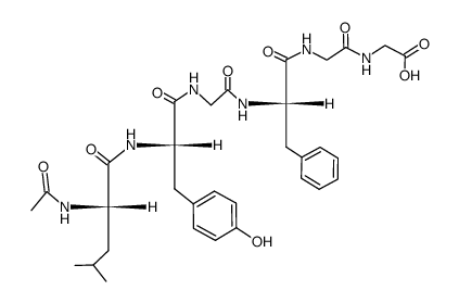 Ac-Leu-Tyr-Gly-Phe-Gly-Gly-OH Structure