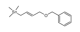 ((E)-4-Benzyloxy-but-2-enyl)-trimethyl-stannane Structure