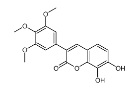 7,8-dihydroxy-3-(3,4,5-trimethoxyphenyl)chromen-2-one结构式