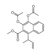 3,4-Diacetoxy-1-(1-methyl-allyl)-naphthalene-2-carboxylic acid methyl ester结构式