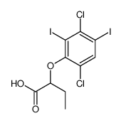 2-(3,6-dichloro-2,4-diiodophenoxy)butanoic acid Structure