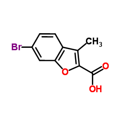 6-Bromo-3-methyl-1-benzofuran-2-carboxylic acid结构式