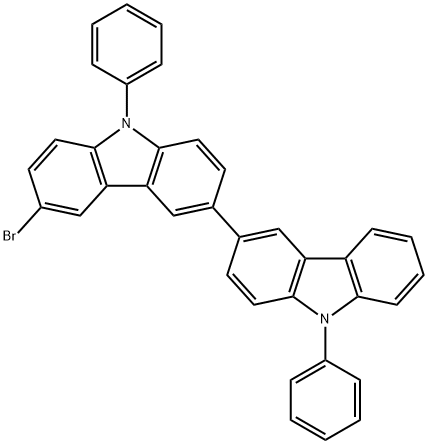 3,3'-Bi-9H-carbazole,6-bromo-9,9'-diphenyl structure