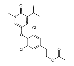 3,5-dichloro-4-((5-isopropyl-1-methyl-6-oxo-1,6-dihydropyridazin-3-yl)oxy)phenylethyl acetate结构式