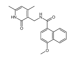 1-Naphthalenecarboxamide, N-[(1,2-dihydro-4,6-dimethyl-2-oxo-3-pyridinyl)methyl]-4-methoxy结构式