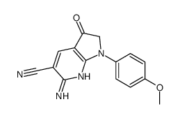 6-Amino-1-(4-methoxyphenyl)-3-oxo-2,3-dihydro-1H-pyrrolo[2,3-b]py ridine-5-carbonitrile Structure